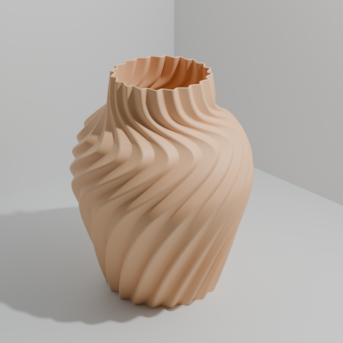 3D printet spiralvase | 22 cm
